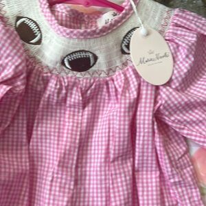 Smocked Football romper